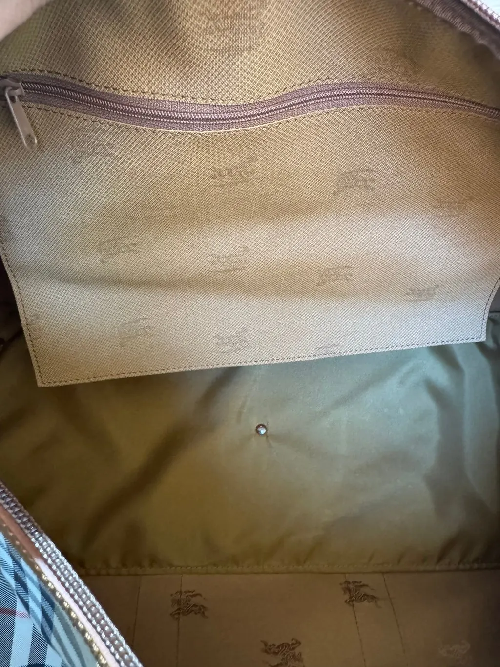 Burberry Boston Travel Bag Brown Canvas | Pre-Owned UAE | Li