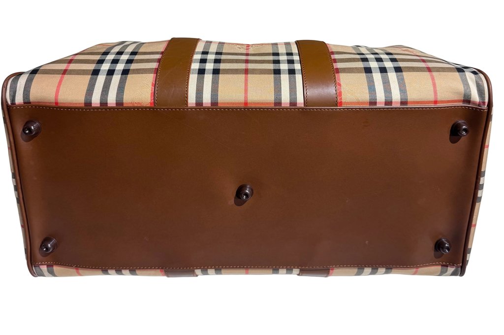 Burberry Boston Travel Bag Brown Canvas | Pre-Owned Dubai |
