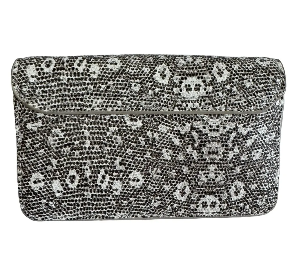 Tory Burch Robinson Envelope Chain Wallet White Leather Good - Back View