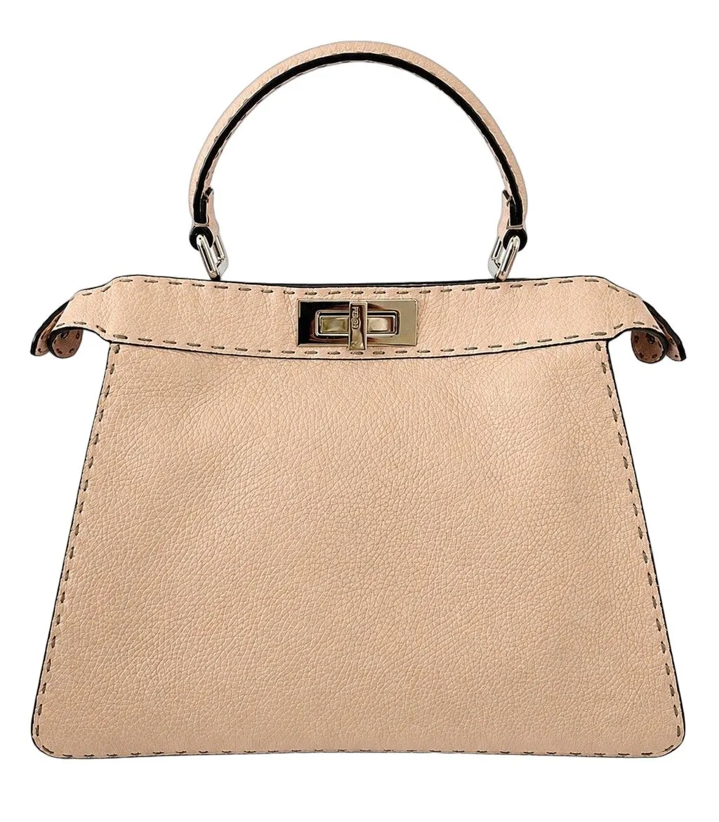 Fendi Medium Peekaboo ISeeU Selleria Pink Beige