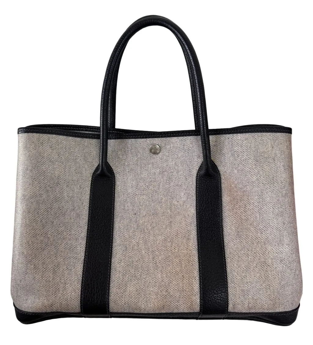Hermès Toile Negonda Garden Party 36 MM Tote Beige Leather Good - Back View