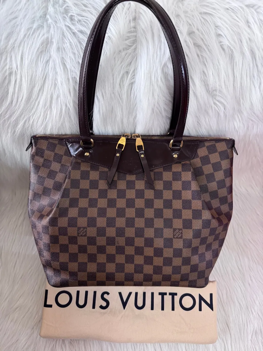 Louis Vuitton Damier Ebene Westminster GM Brown Canvas Good - Inside View