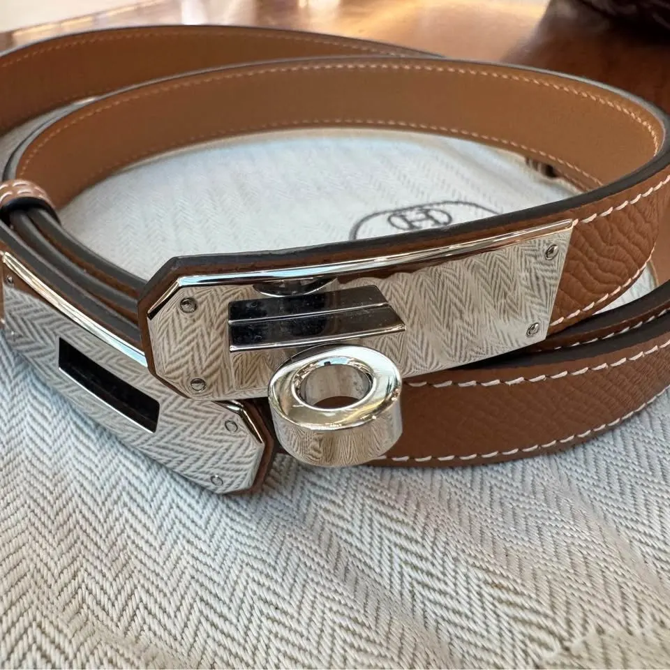 Hermès H Kelly Brown Leather Very good - Model View