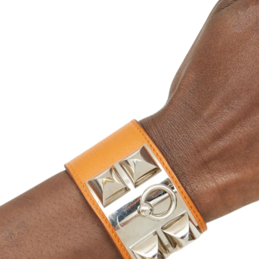 Hermès Collier de Chien Orange Leather Very good - Back View