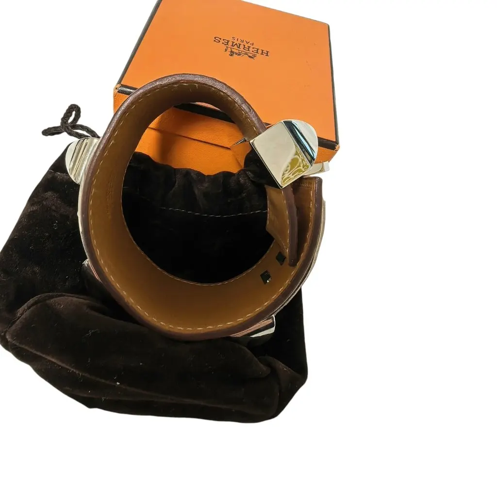 Hermès Collier de Chien Orange Leather Very good - Box View