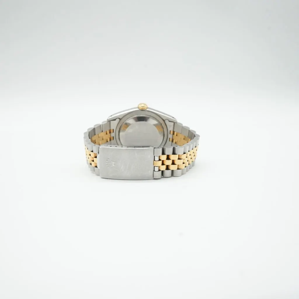 Rolex Vintage Datejust 36 mm Blue Diamond Dial Two-Tone 16233 (1987-1988) Yellow Good - Back View