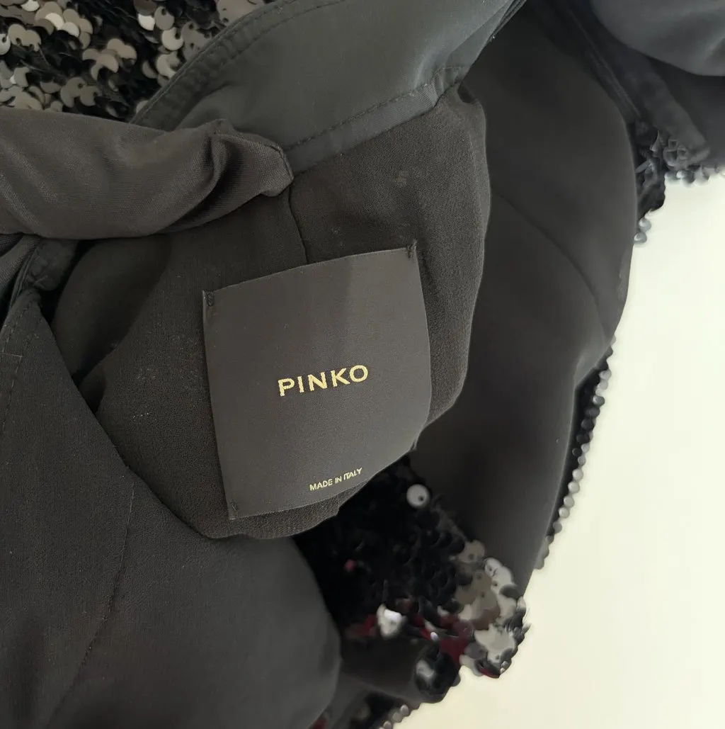 Pinko Pinko Uvetta Sequined Mini Dress Black Polyester Never worn - Inside View