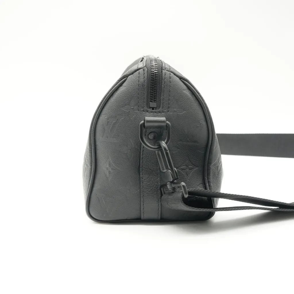 Louis Vuitton City Keepall Monogram Shadow Black Leather Very good - Box View