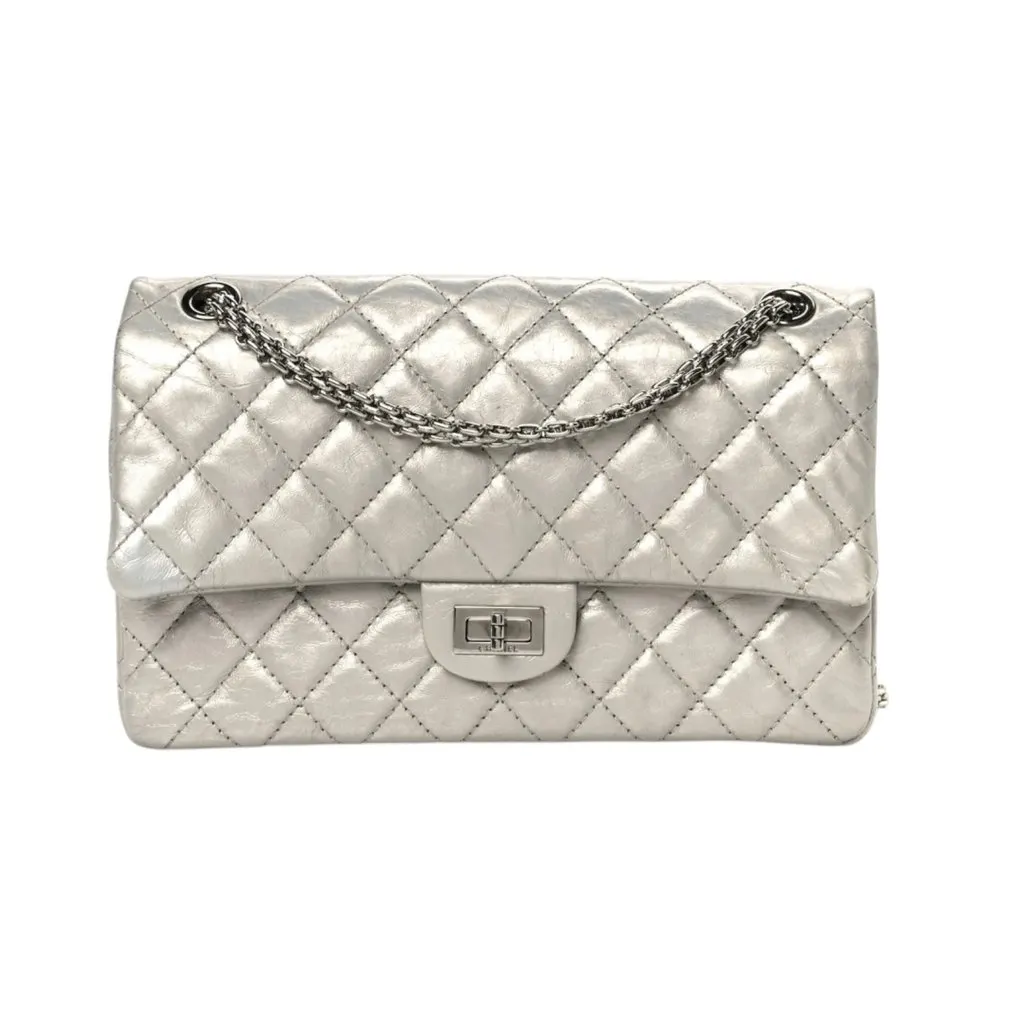 Chanel 2.55 Metallic Leather Good - Front View