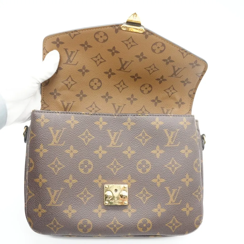 Louis Vuitton Pochette Metis Monogram Reverse Brown Canvas Very good - Box View