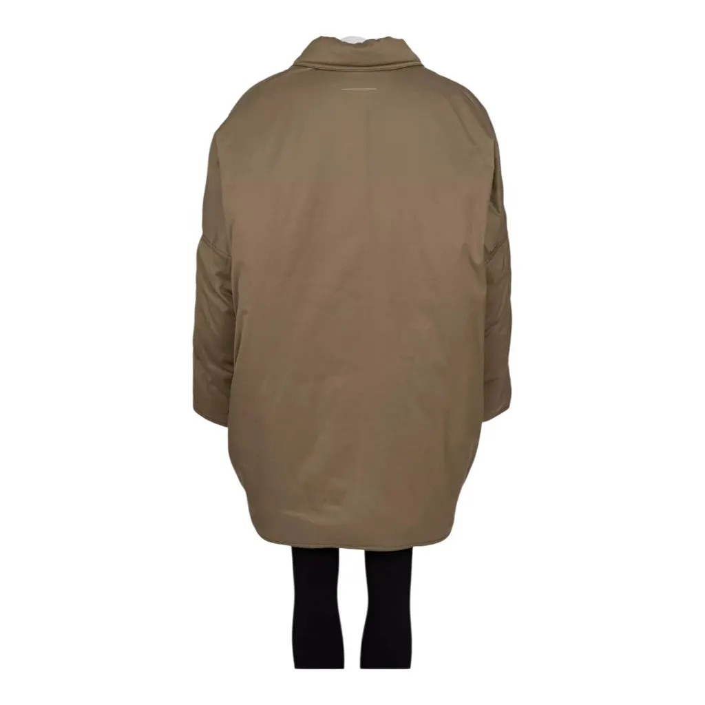 Maison Margiela MM6 Maison Margiela Green Oversized Puffer Jacket, Size FR38 | M Green Polyester Good - Back View