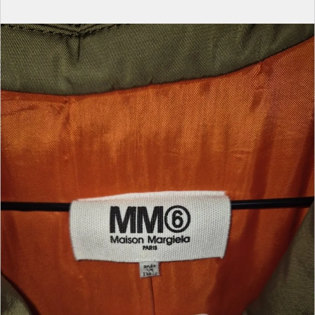 Maison Margiela MM6 Maison Margiela Green Oversized Puffer Jacket, Size FR38 | M Green Polyester Good - Inside View