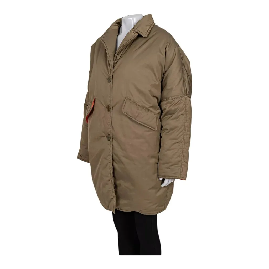 Maison Margiela MM6 Maison Margiela Green Oversized Puffer Jacket, Size FR38 | M Green Polyester Good - Box View