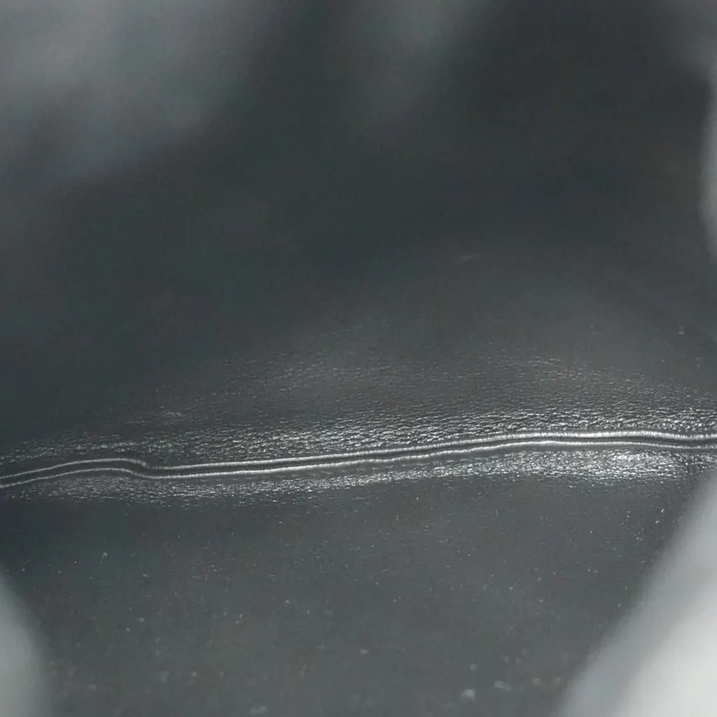 Saint Laurent Evening Pouch YSL Gold Hardware Black Lambskin Black Leather Good - Model View