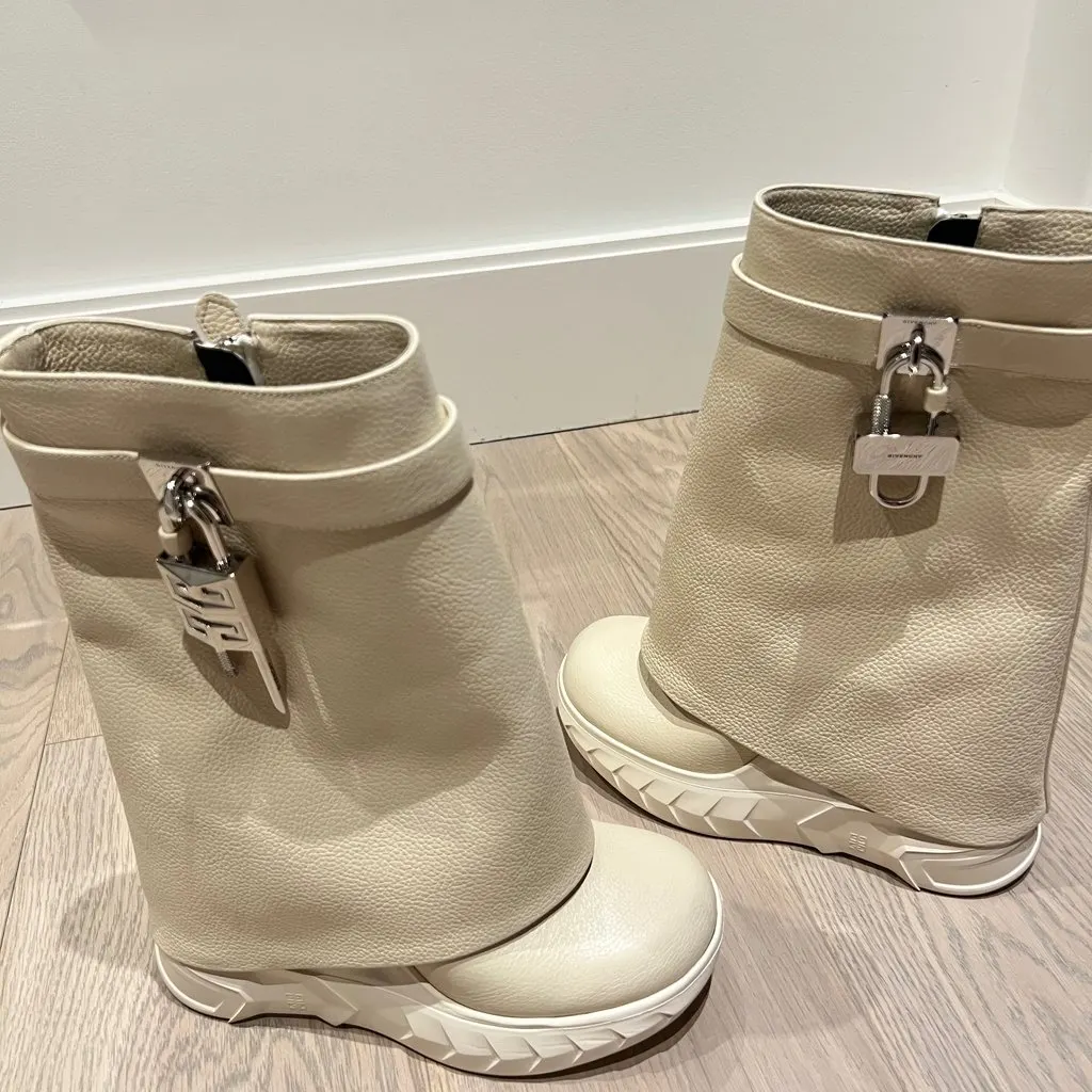 Givenchy Off white boots from givenchy Beige Leather Never worn - Inside View