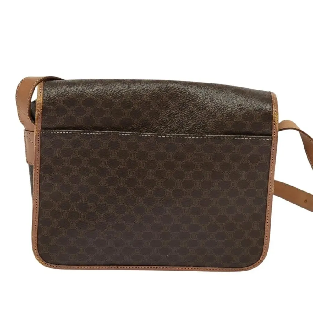 Celine Shoulder Ba Brown Leather Good - Back View