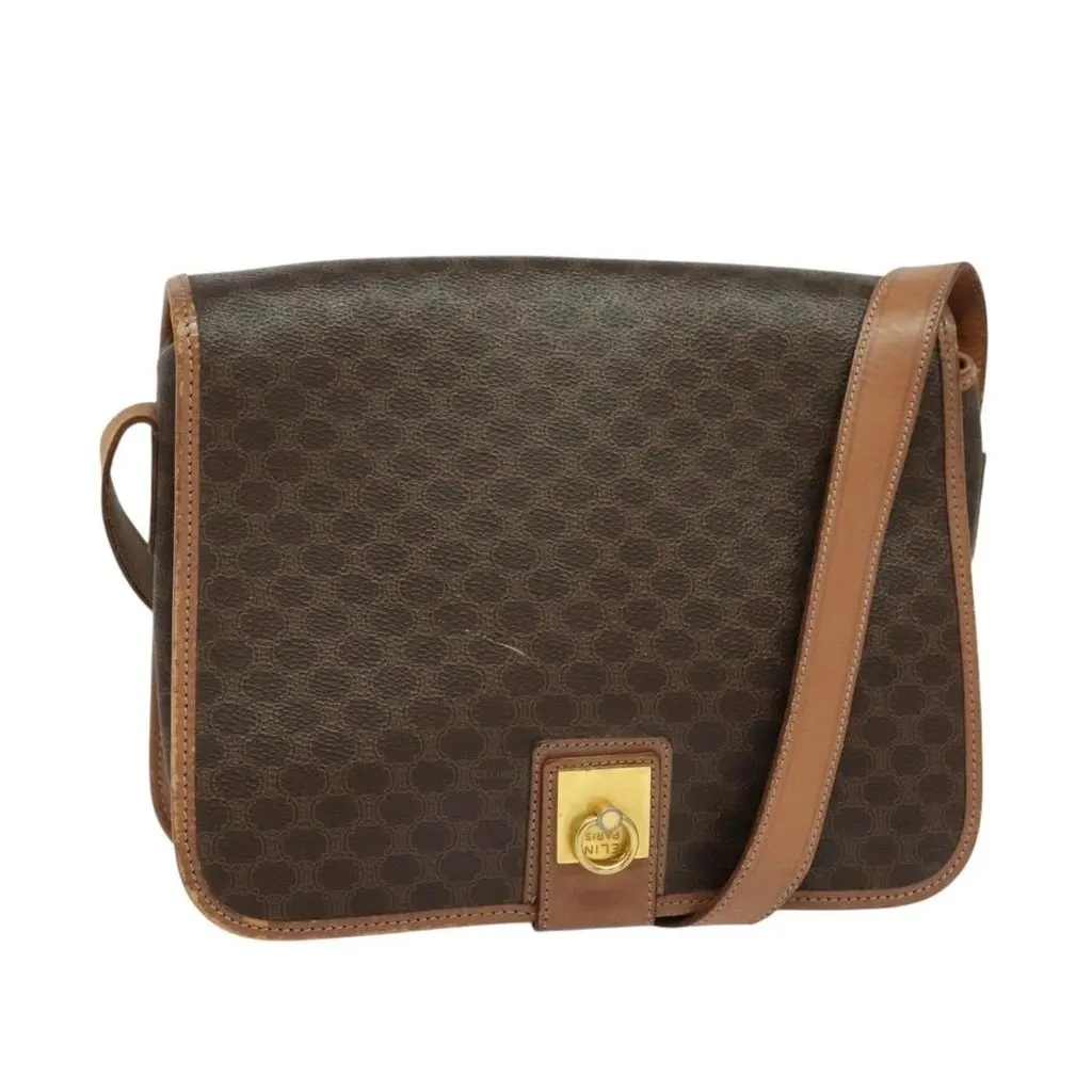 Celine Shoulder Ba Brown Leather Good - Front View