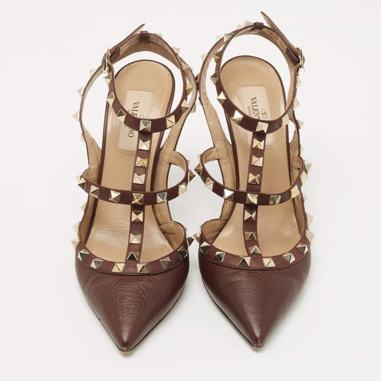 Valentino Rockstud Pumps Brown Leather Very good - Inside View
