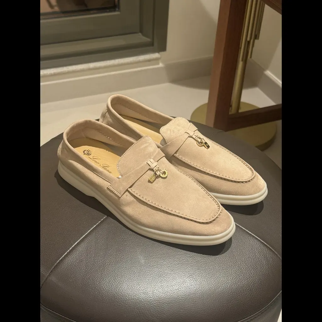 Loro Piana Brand New, Wrong Size Beige Suede Never worn - Back View