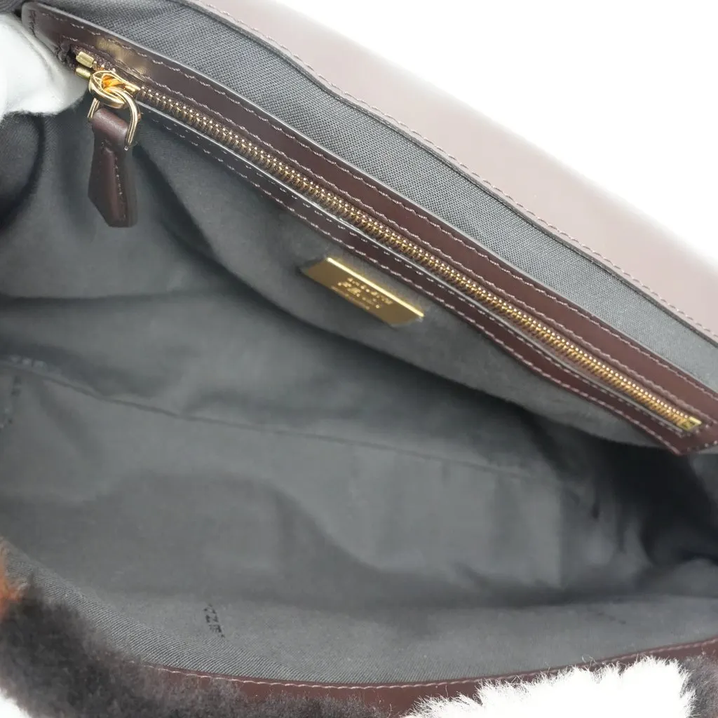 Fendi Shearling Large Pink/Brown Bag MultiColor Fur Very good - Model View