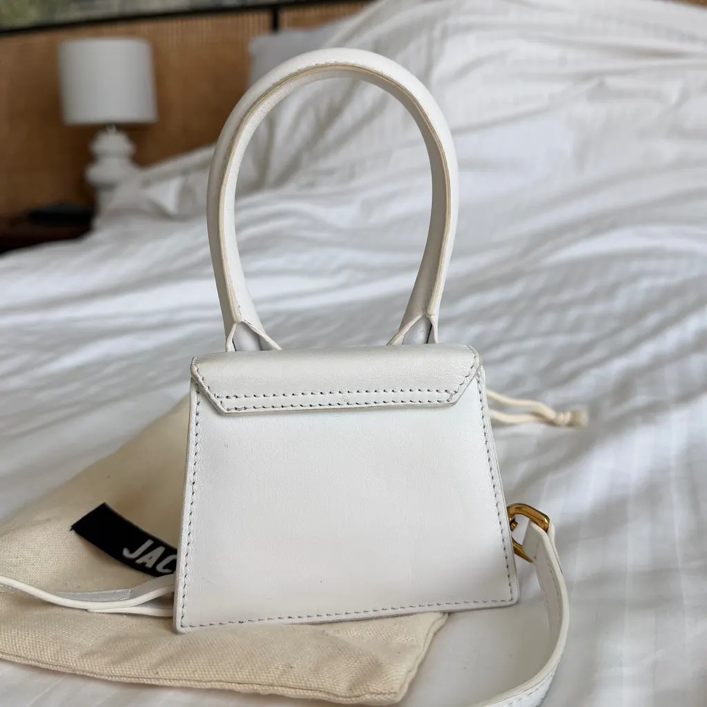 Jacquemus Chiquito White Leather Very good - Back View