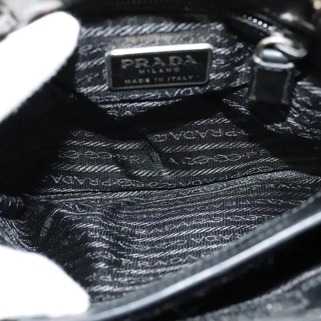 Prada Handbag Beige Canvas Good - Model View