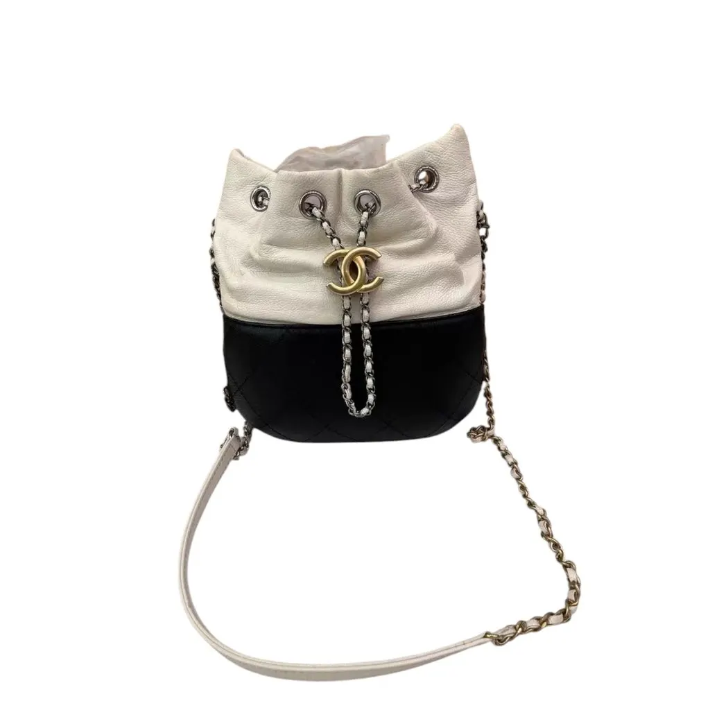 Chanel Gabrielle White Leather Good - Inside View