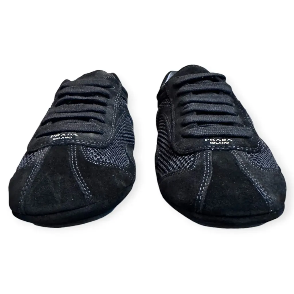 Prada Snickers Montecarlo Re-Edition 2025 Black Leather Never worn, with tag - Inside View