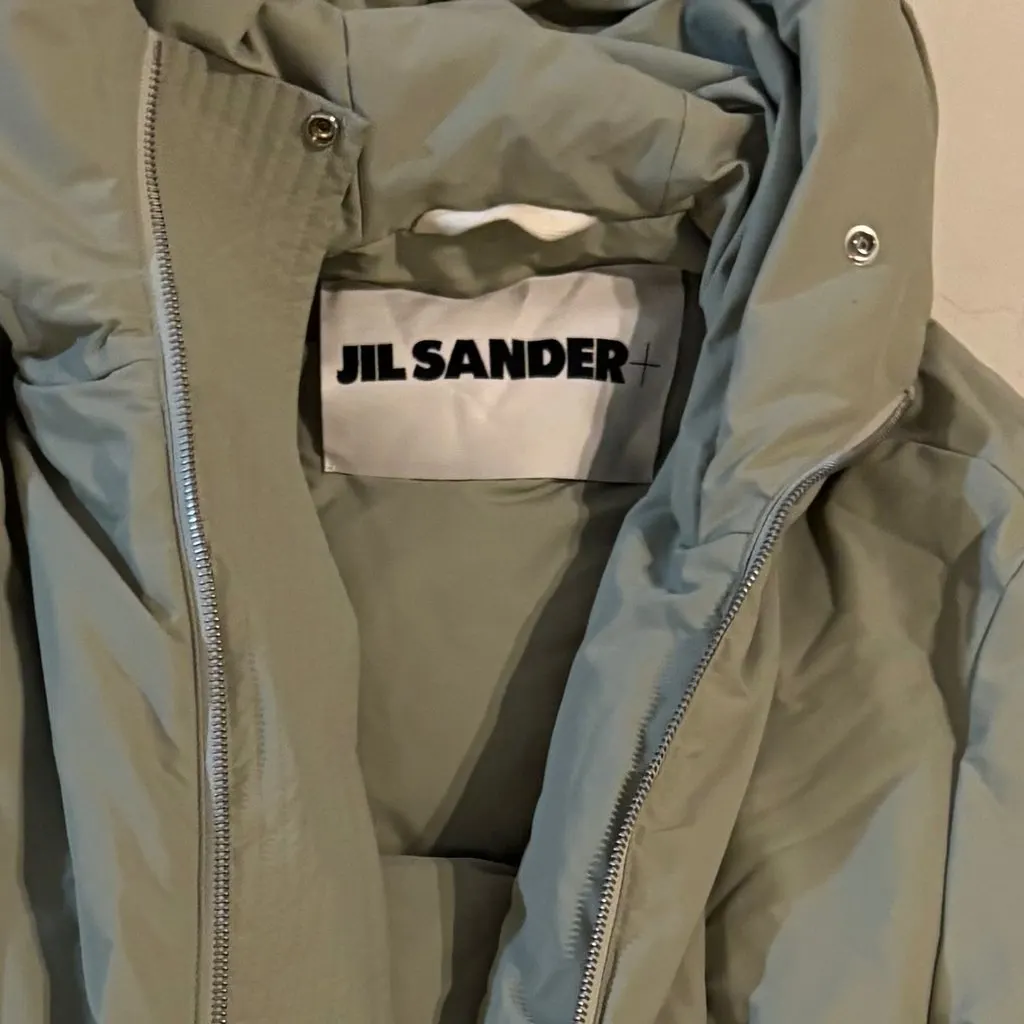 Jil Sander Puffy jacket Khaki Leather Never worn - Inside View