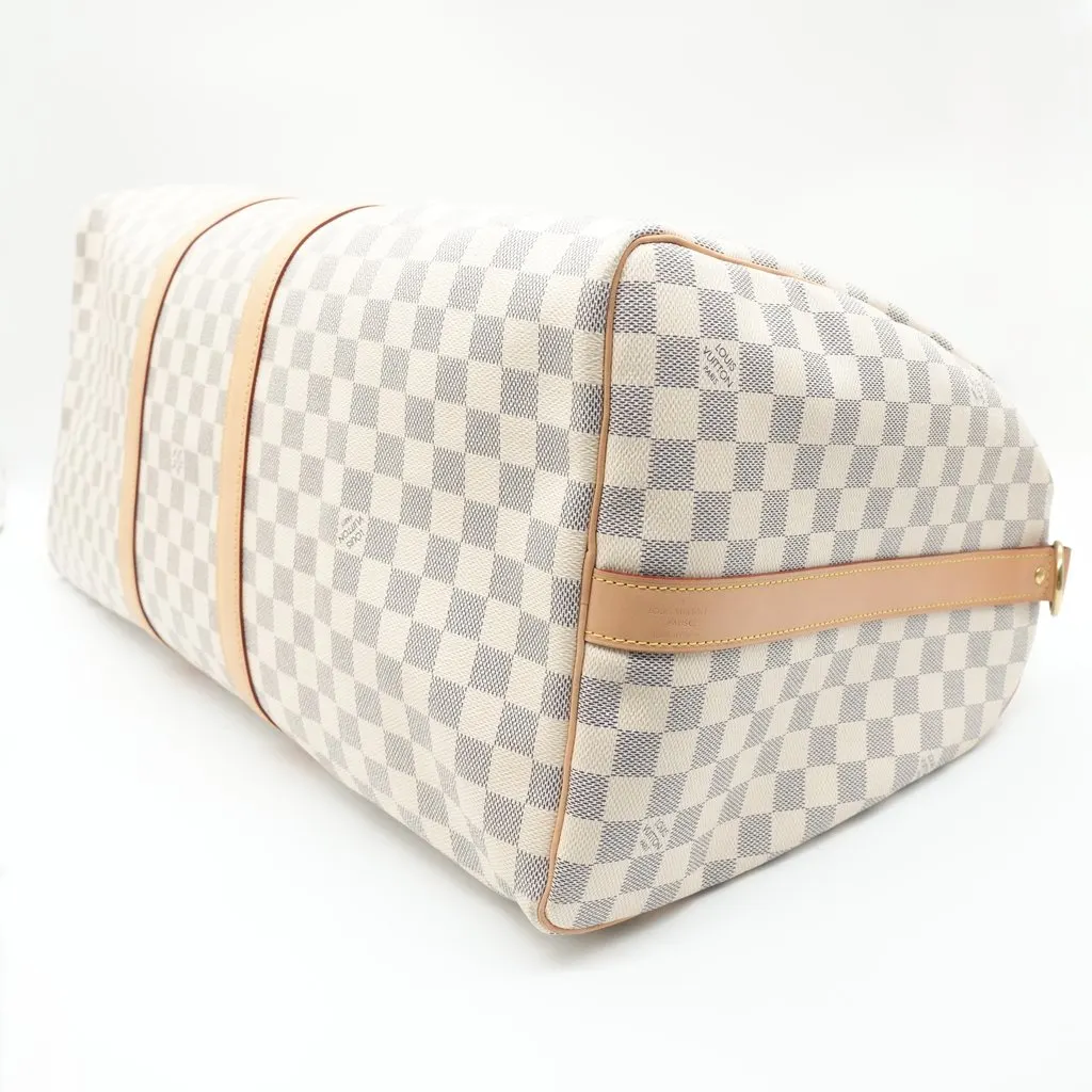 Louis Vuitton Keepall Bandouliere 55 Beige Plastic Very good - Inside View