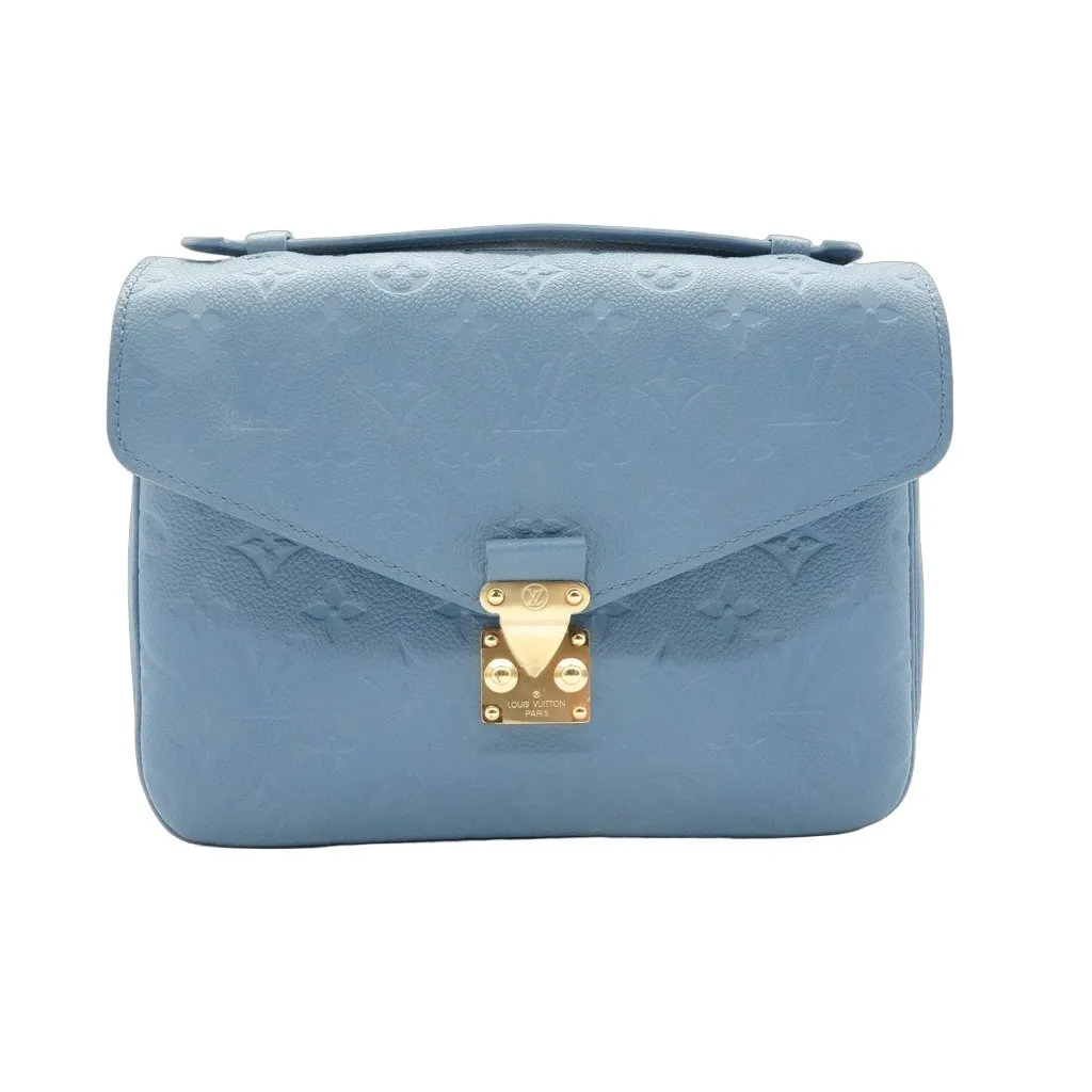 Louis Vuitton Pochette Metis Blue Jean Monogram Empreinte Leather Blue Leather Very good - Front View