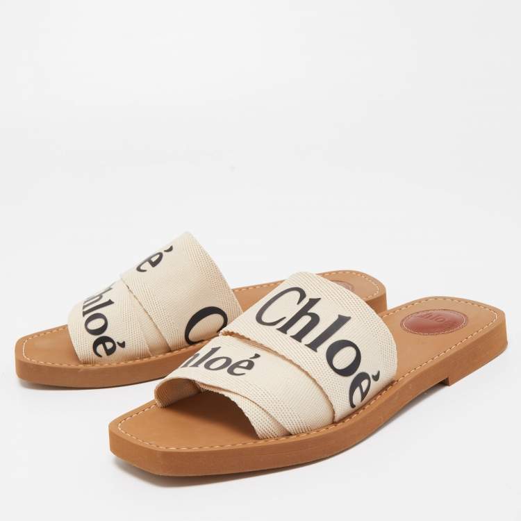 Chloé Canvas Woody Flat Sandals - 2