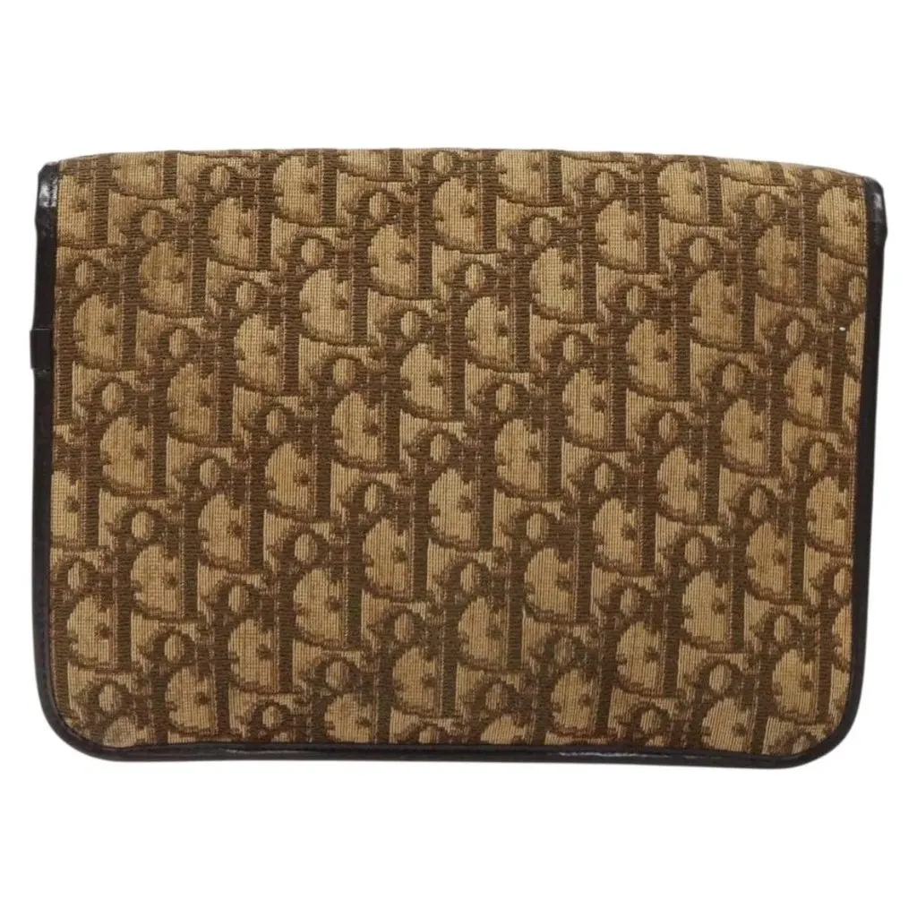 Dior Shoulder Bag Brown Canvas Good - Back View