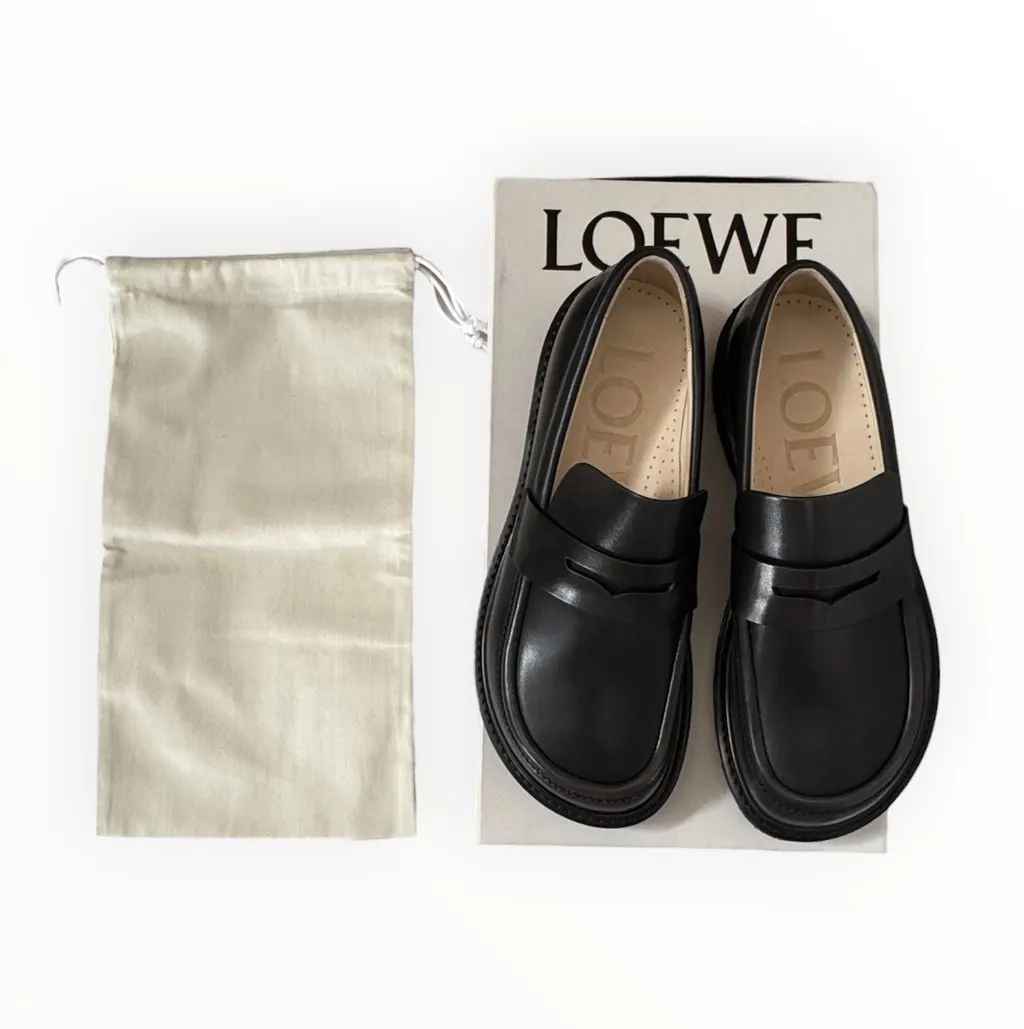 Loewe Loewe Blaze leather loafers Black Leather Never worn, with tag - Inside View
