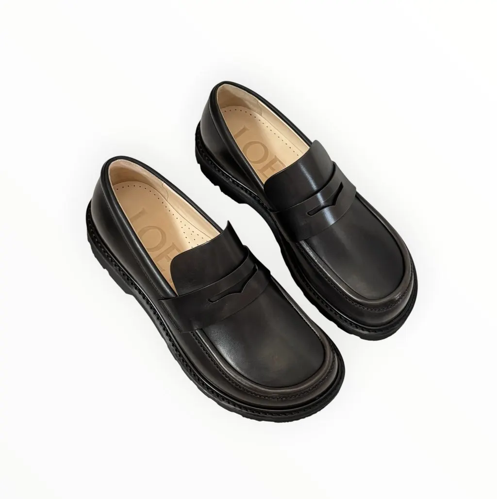 Loewe Loewe Blaze leather loafers Black Leather Never worn, with tag - Box View