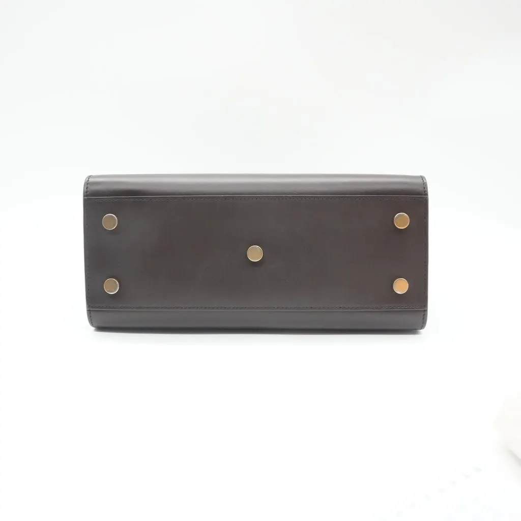 Saint Laurent Sac du Jour Brown Burgundy Leather Good - Inside View