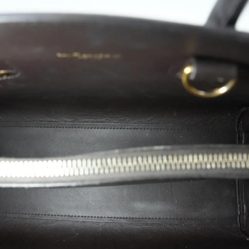 Saint Laurent Sac du Jour Brown Burgundy Leather Good - Model View