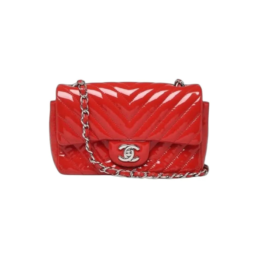 Chanel Timeless/Classique Red Leather Good - Front View