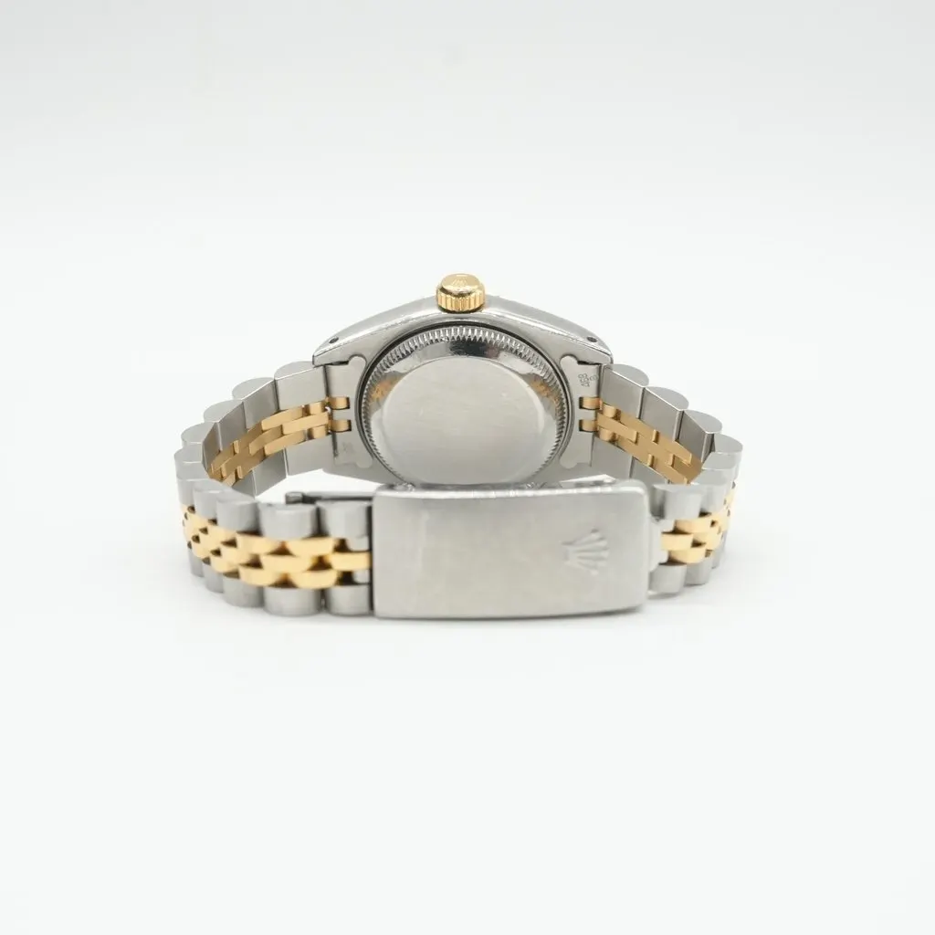 Rolex Vintage Lady Datejust 26mm, Pink MOP Diamond Dial, 18KYG, SS 69173 (1987) Gold Fair - Back View