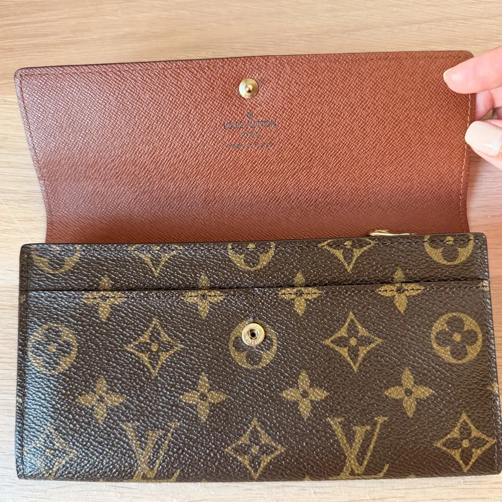 Louis Vuitton Classic monogram wallet Brown Canvas Very good - Back View
