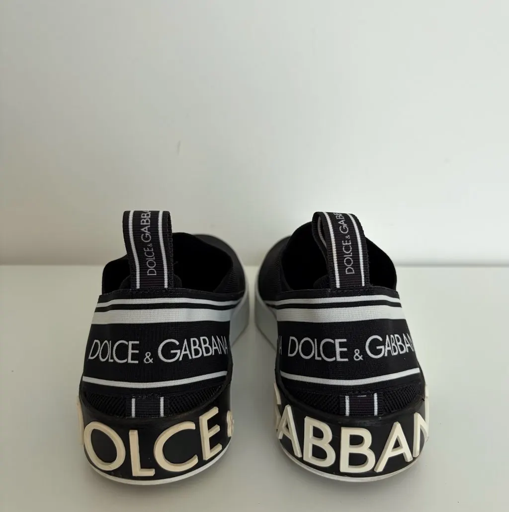 Dolce & Gabbana Dolce&Gabbana Sorrento Slip-On Sneakers Black Polyester Very good - Back View
