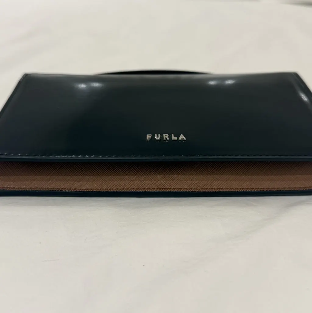 Furla Structured top-handle bag in black leather MultiColor Leather Very good - Inside View