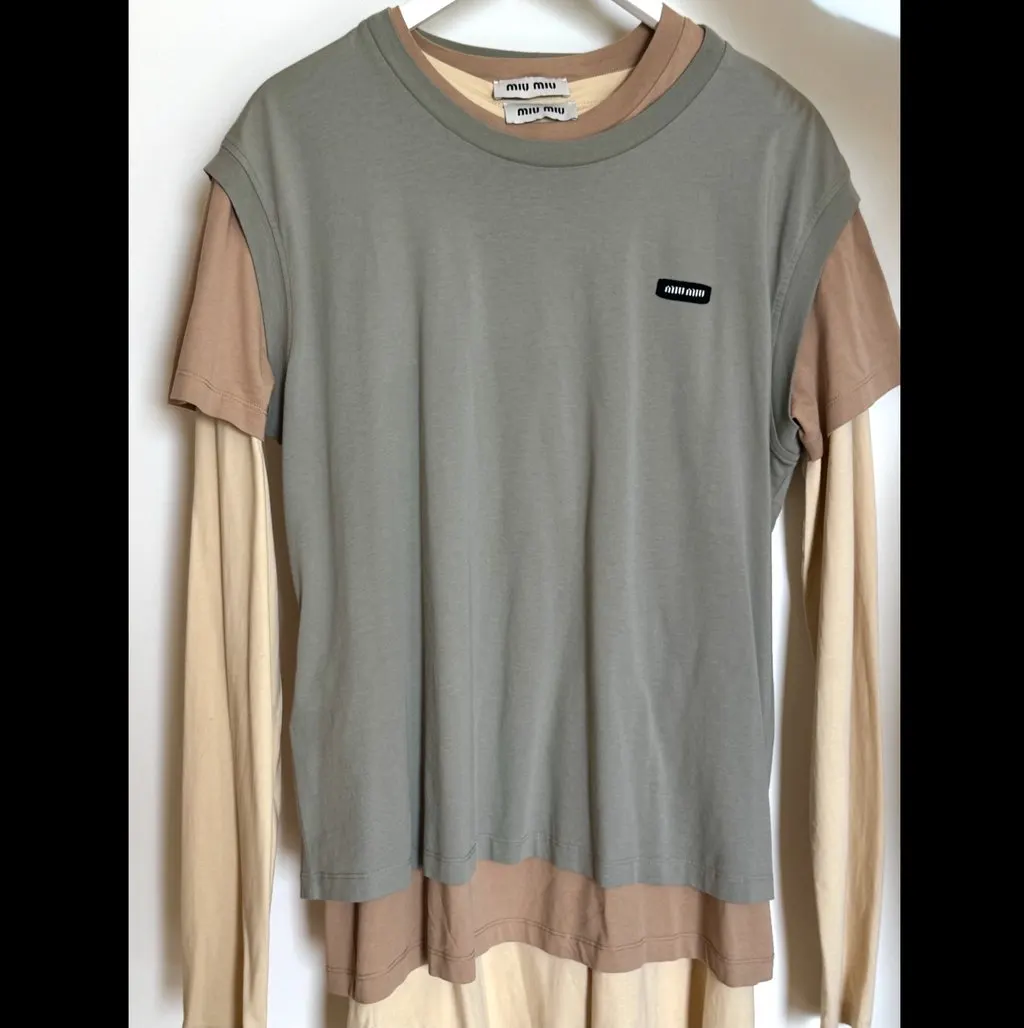 Miu Miu 3-in-1 Stacked Long Sleeve MultiColor Never worn - Back View
