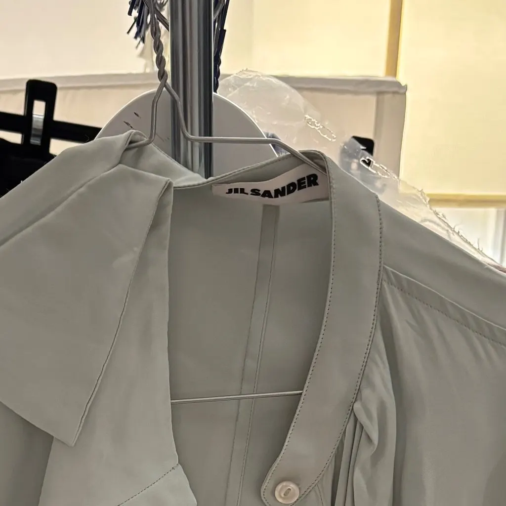 Jil Sander Blouse Turquoise Silk Never worn - Inside View