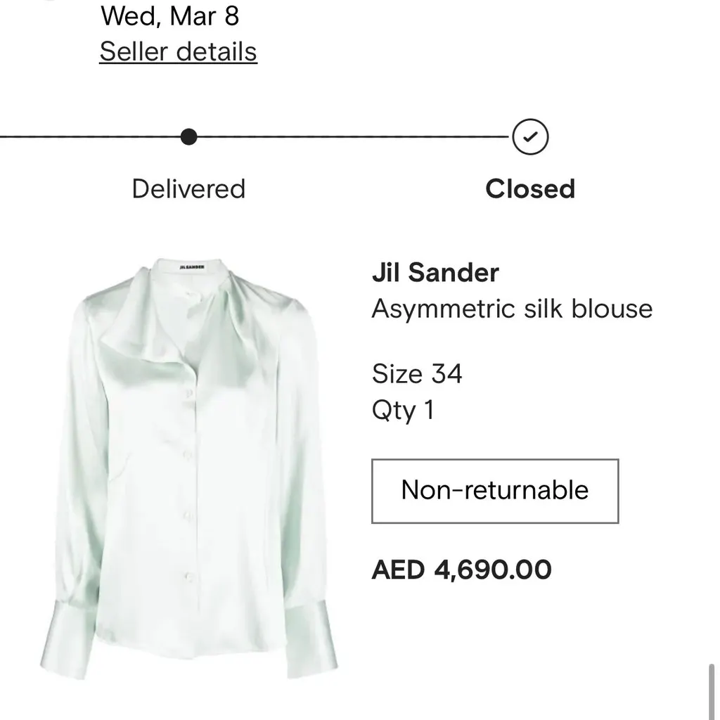 Jil Sander Blouse Turquoise Silk Never worn - Box View