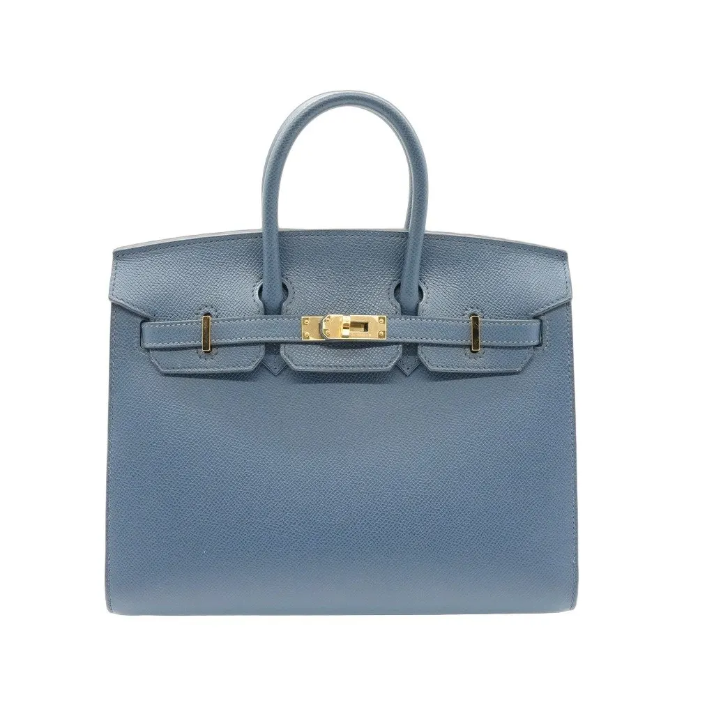 Hermès Birkin 25 Navy Blue Epsom Gold HW Stamp:B(2023)