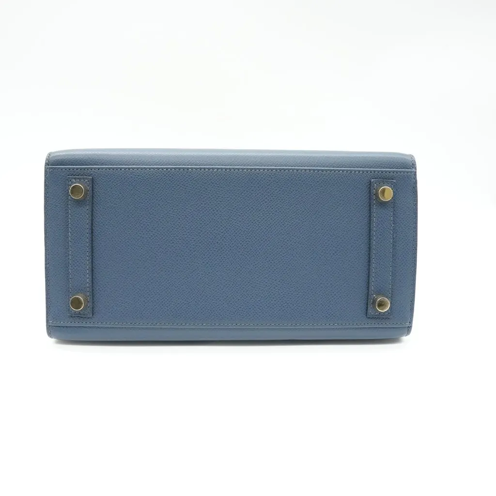 Hermès Birkin 25 Navy Blue Epsom Gold HW Stamp:B(2023) Navy Leather Good - Inside View