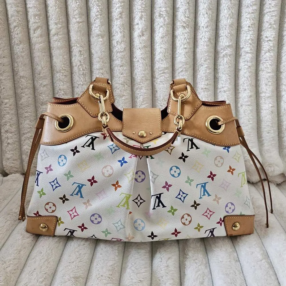 Louis Vuitton Murakami Ursula White Canvas Gold Good - Back View