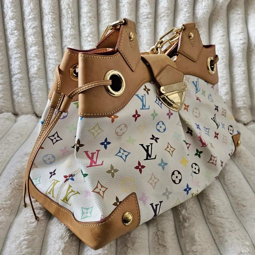 Louis Vuitton Murakami Ursula White Canvas Gold Good - Inside View