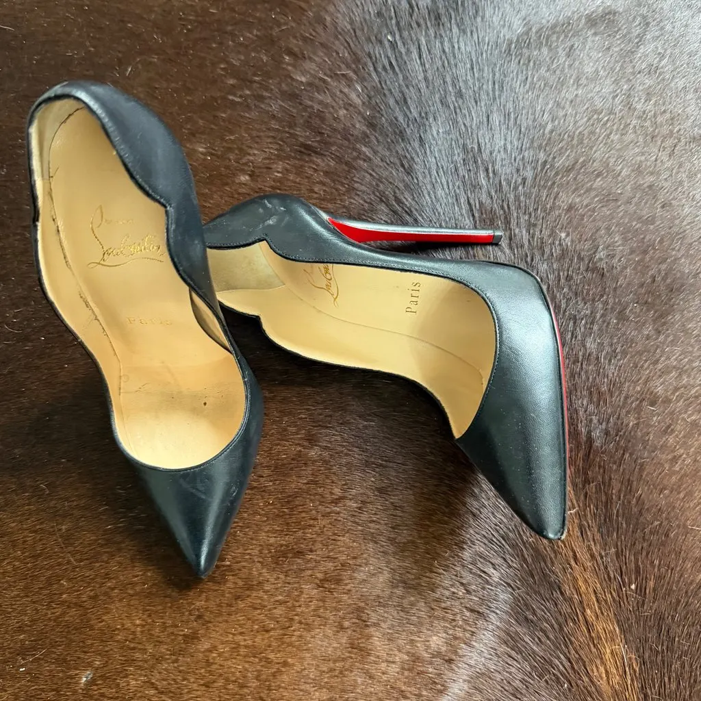 Christian Louboutin Hot chicks 130mm Black Leather Very good - Box View